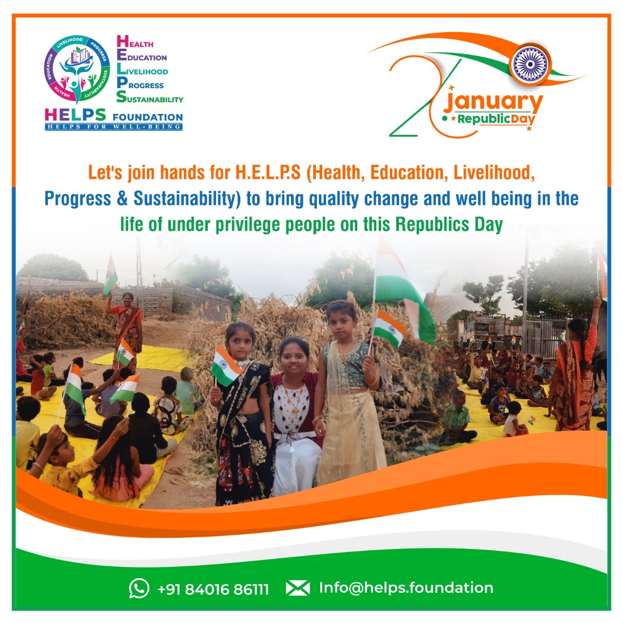 Republic day celebration - HELPS Foundation